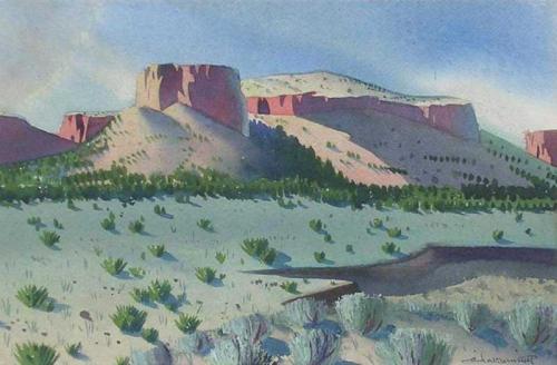 New Mexico Arroyo Landscape by Sandor Bernath