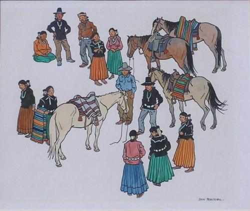 Navajo Gathering by Don Perceval