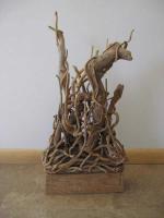 Hubert Long Constructivist Twig Sculpture by Hubert Long