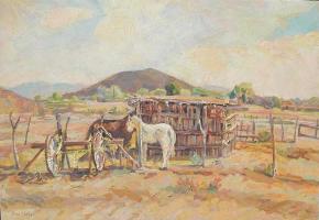 Corral with Horses by Erna Lange