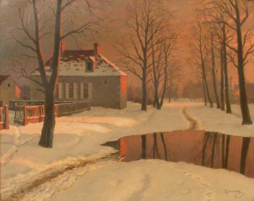 Winter Reflections by Mikhail (Michael) Germachev (Guermacheff)