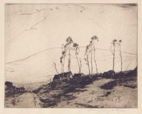 Chauncey Ryder Etching - The Road by Chauncey Ryder