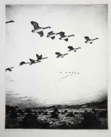 Geese Crossing Wyoming by Hans Kleiber