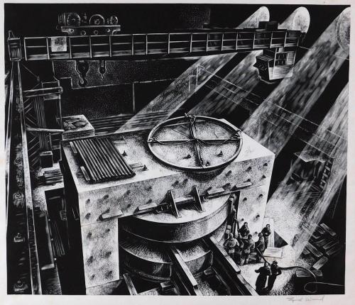 Nuclear Reactor Manhatten Project Hudson by Lynd Ward