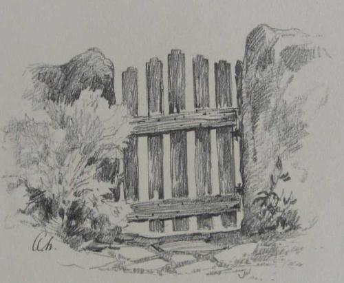 Gate with Brush by Arthur Hall