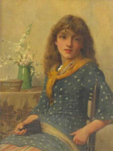 Young Seamstress by John Scott
