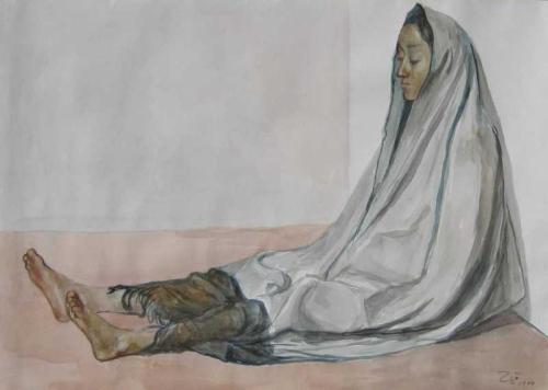 Mujer Sentada con Rebozo by Francisco Zuniga