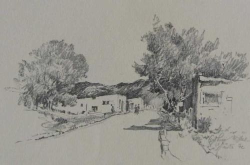 Tree Lined Street, Santa Fe by Arthur Hall
