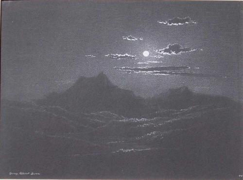 Arizona Night-Watercolor by George Elbert Burr