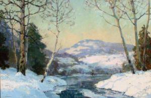 River Bend in Snow by Walter Koeniger