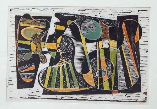 Abstraction in Brown and Green by Werner Drewes