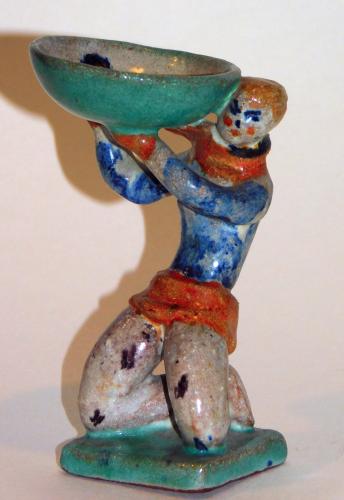 Wiener Werkstatte Ceramic - Man with Bowl by Gudrun Baudisch