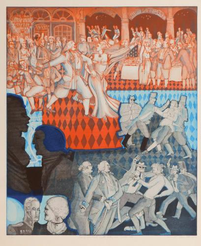 George Washington Meets Betsy Ross, but Too Late by Warrington Colescott